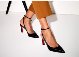 Sapatos de festa de casamento clássico branco preto nu moda feminina sapatos de sola vermelha desenhado salto alto fábrica super venda