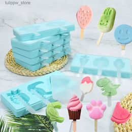 Ice Cream Tools Ice-cream Mould silica gel food grade home-made ice-cream grinder Popsicle ice-cream model L240319