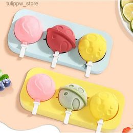 Ice Cream Tools Silicone Ice Cream Molds Cartoon Shape Popsicle For Baking Easy Release Tool DIY Craft For Kids Homemade Summer Popsicle Maker L240319