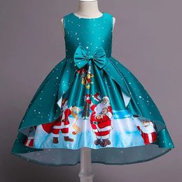 3 6 9 10 Yrs Girls Kids Flower Elegant Princess Party Dresses Children Clothing Christmas Year Birthday Costume for girl 240318