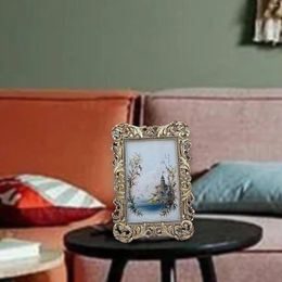 Frames Picture Frame European Style Po Holder Hanging Luxury For Hallway Desktop Home Dining Room Decor
