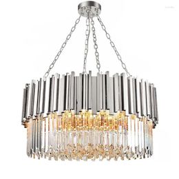 Chandeliers Modern Crystal Chandelier For Living Room Luxury Bedroom Chrome Hanging Light Fixture Large Round Home Decor Led Cristal Lamp