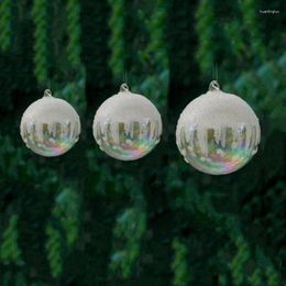Christmas Decorations Small Packing Diameter 6cm 8cm 10cm Mini Beads Sticking Transparent Glass Ball Ornament Gift Decoration Hanging Globe