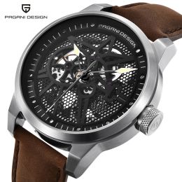 Watches 52mm Pagani Design Automatic Big Mens Watch G3265z Movement Leather Strap Special Design Cool Style High Quality