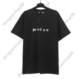 Tik Tok influencer same designer brand pure cotton Chest Letter Print Short Sleeve Fashion Grey white black loose Casual T-shirt for Men and Women