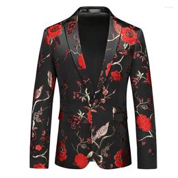 Men's Suits 2024-Boutique Fashion Business Slim Casual Social Guy Print Gentleman Trend British Style Wedding Performance Dress Blazer