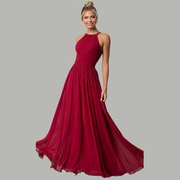 Summer Sexy Sling Evening Dress Fashion Elegant Prom High Quality Custom Chiffon Women Dresses