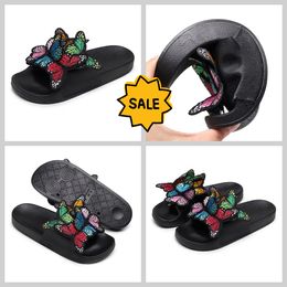 Women Summer Craft Embroidered Three Dimensional Butterfly Slippers GAI sandals fashion heel 2024 embroid niche Retro size 36-41