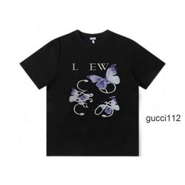 VBCW lowewe lowe Loewees loeewe Man Embroidery Print Oversized Men's with Sleeves T-shirts Tee New Summer Short Designers t Street G64N