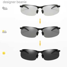 Sunglasses New Photochromic Glasses for Men Polarised Driving Chameleon Glasses for Men UV400 Sunglasses for Daytime Night Vision Driver GlassesC24320