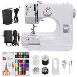 Electric Beginners, Portable Mini Hine Built in Lights &12 Es, with Reverse Sewing&2 Automatic Speed & Foot Pedal &42pcs Sewing Toolkit, for