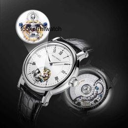 Desginer Mechanical Automatic L Watch Leather Automatic Tourbillon Mechanical Watch Mens Business Alligator Wristwatches Hollow