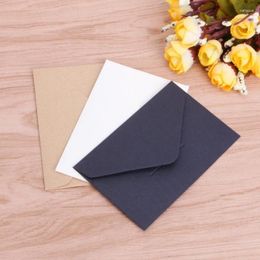 Gift Wrap 50 Pcs Vintage Envelopes Retro Kraft Paper For 4''x2.67'' Cards Mails Wedding Birthday Baby Shower Supplies