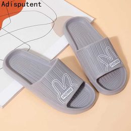 Slippers Summer Women Men Thick Platform Flat Bear Cartoon Slipper Shower Bath Flip Flops Beach Sandals Lady House Slides01ZMEW H24032288I9 H240322