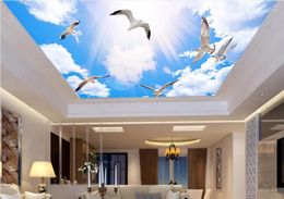 Wallpapers Custom 3d Ceiling Murals Wallpaper Home Decor Painting The Blue Sky Wall For Living Room Walls 3 D