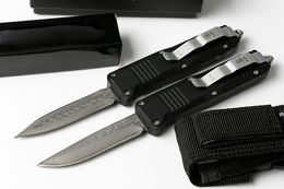 Damascus Steel Blade Mini C07 OTF AUTO Knife,Zinc aluminum alloy Handle,Outdoor Tactical Combat Self-defense Knives EDC Pocket Tool BM 3300 3400 4600 A017