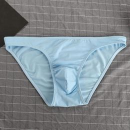 Underpants Sexy Men Briefs Cotton Thin Breathable Soft Pouch Underwear Low Waist Lingerie Panties Shorts Bikini