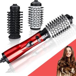 Brushes Professional 3 In 1 Rotating Hot Curling Brush For Set Electric Hair Round Rotating Volumizer Styling Hair Dryer Brushes