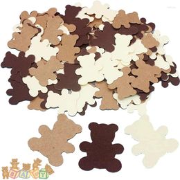 Party Decoration 100Pcs/Pack Bear Paper Confetti Cream Brown Teddy Baby Shower Favour Table Birthday Decor Sprinkles Scatter