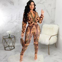 Women's Two Piece Pants 2024 Autumn High-end Vintage Office Lady Young Casual Designer Full Sleeve Cloth Long Pencil Women 2 Set