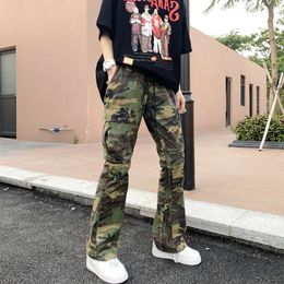 Y2K Streetwear Camouflage Baggy Tracksuit Cargo Pants Men Clothing Sweatpants Male Joggers Casual Long Trousers Moda Hombre 240314