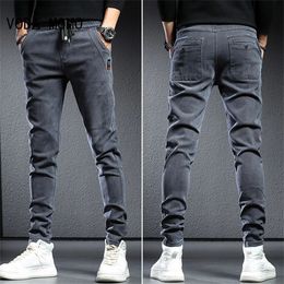 Spring Summer Black Gray Cargo Jeans Men Streetwear Denim Jogger Pants Baggy Harem Jean Trousers cargo pants men jeans 240304