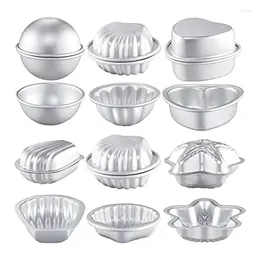 Baking Moulds 12 Pcs 6 Shapes Bath-Bomb Making For Crafts DIY Crafting Press Mould Handmade Soaps Candle Cake