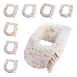 Toilet Seat Covers With Handle Cute Cover Universal Waterproof Adhesive Closestool Mat Thicker Cartoon Pad Household