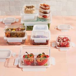 Storage Bottles Clear 24pc (set Of 12) Plastic Food Container Set With Lids