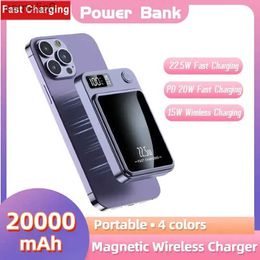 Power bank per telefoni cellulari Nuovo alimentatore da 20000 mAh caricabatterie wireless magnetico PowerBank 22,5 W ricarica rapida adatto per iPhone 14 13 12 Samsung HuaweiC24320