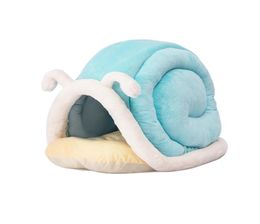 Deep Sleep Cat Bed House Funny Snail s Mat Beds Warm Basket for Small Dogs Cushion Pet Tent Kennel Supplies 2203238099237