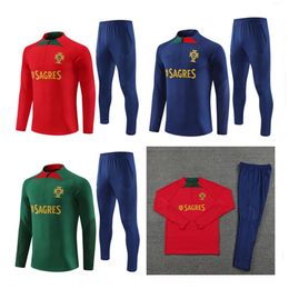 23 24 Portugal JOAO FELIX soccer jerseys training suit RUBEN NEVES BRUNO RONALDO FERNANDES Portugieser 2023/2024 Portugal TRACKSUIT Men kit sets