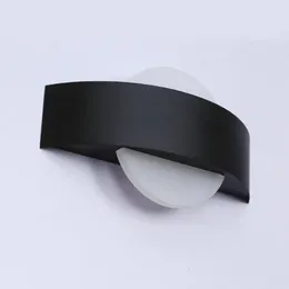 Wandleuchte 10 Stück 10 W LED-Lampen Vintage Schwarz Acryl AC110V/220 V Wasserdichte Wandleuchte Kalt Warm Weiß Wandlampe Außenbeleuchtung