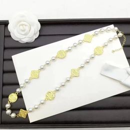 Top Sell Letter Pendant Designer Necklaces Brand Choker Diamond Pendants Vogue Men Women 18k Gold Stainless Steel Necklace Chains Wedding Jewellery Accessories