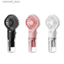 Electric Fans D0AB portable water fan handheld fog fan USB charging pocket fanY240320