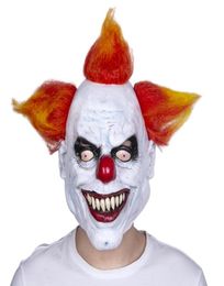 Scary Evil Clown Mask Latex Rubber Mask Halloween Costume Clown Mask With Hair for Adults 6057174