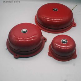 Doorbells Red Fire Control Traditional Bell 4/6/8-inch AC 220V High DB Alarm School Bell FactoryY240320