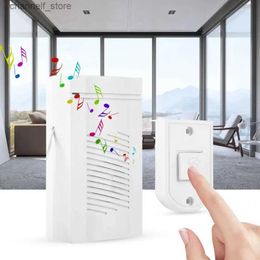 Doorbells Wired intelligent sensor doorbell battery home office cordless doorbell 1 button 1 receiver 2Y240320