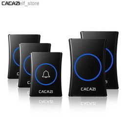 Doorbells CACAZI Intelligent Waterproof Wireless Door Bell 3 4 Button 1 2 3 Receiver US EU UK Plug Home Cordless Telephone Bell 300M Remote ControlY240320