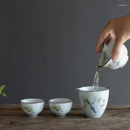 Teaware Sets Tea Set Crockery Teapot Ceramic Gaiwan Teacups Chinese Pot Portable Travel Bag C23