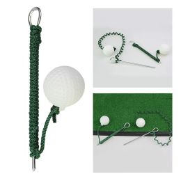 Aids Rope Golf Ball Hit Shot Putting Training Practice Aid Swing Sports Practice Training Easy To Carry for One Person Practice