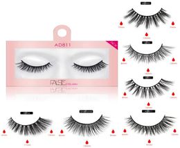 3D Faux Mink Hair Eyelashes Natural Long Full False Eyelash Volume Lightweigt Makeup Lashes Extension Tool 8 Style9697954