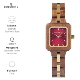 Wristwatches 2024 Women Wooden Watches Top Luxry Japanese Quartz Movement Female Wristwatch Personalized Engraved Gift Box Drop