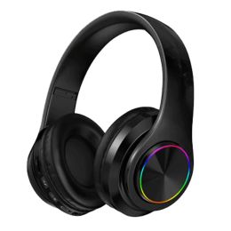 Headphones Headsets Gamer Headphones Blutooth Surround Sound Stereo Wireless Earphone USB with MicroPhone Colourful Light PC Laptop