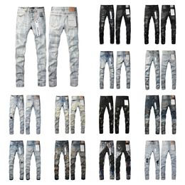 Designer Purple Jeans Ksubi Slim Fit Pants Brand Jnco Hole New Style Baggy Embroidery Self Cultivation Small Feet Fashion Denim