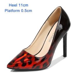 Dress Shoes New High heels sexy Pumps women shoes Spring Autumn Thin pumps Leopard Print Fashion Stripper 2020 Plus sizeBKQ2 H240321