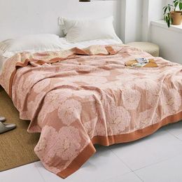 Blankets Bed Plaid Throw Blanket Cotton Gauze Towel Bedspread Soft Leisure Single Double Dormitory Home Sofa Cover