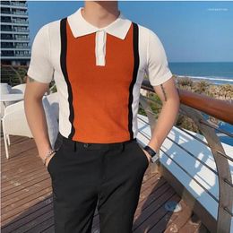 Men's T Shirts 2024 -Selling High-Quality Short-Sleeved Shirt Personalized Fashion Lapel Half-Sleeve Knitted Polo Designer