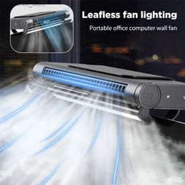 Electric Fans 2000mAh computer screen fan USB charging monitor fan with flameless tower fan home and office desktop fanY240320