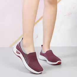 Casual Shoes Design Sensation Women's 2024 Spring Mesh Breathable Cloth Low Heel Soft Sole Single Shoe Women Sneakers